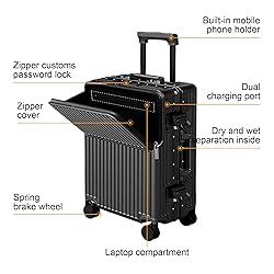 AIWEINY Zipperless Luggage, 22x14x9 Aviation