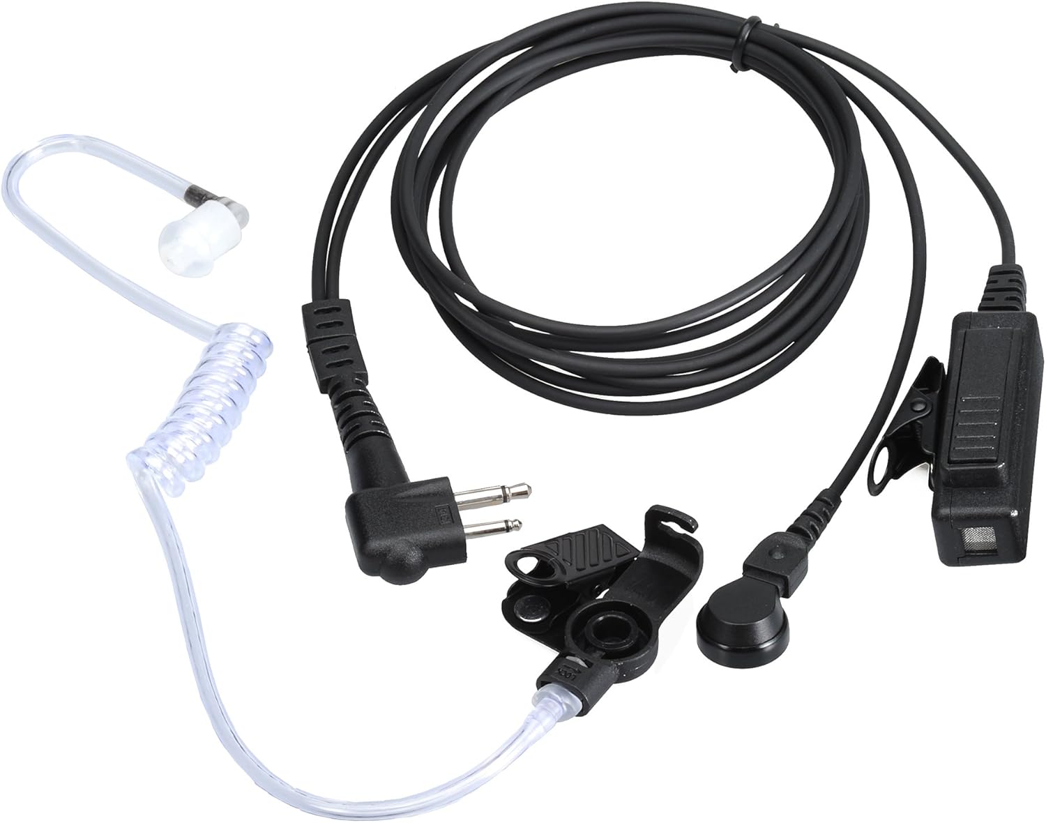 Earpieces for Motorola Walkie Talkies with Mic 2 Pin Acoustic Tube Headset and PPT for CP200 GP2000 XU1100 PRO1150 MU12 (2 Pack): Car Electronics
