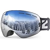 ZIONOR X Ski Goggles - OTG Snowboard Goggles Detachable Lens for Men Women Adult