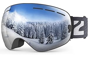 ZIONOR X Ski Goggles - OTG Snowboard Goggles Detachable Lens for Men Women Adult