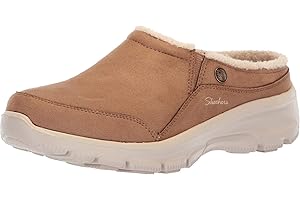 Skechers Women's Easy Going-Latte-Twin Gore Slip-on Open Back Mule