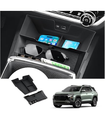 Floor Center Console Organizer For 2025 Chevy Chevrolet Equinox LT/ACTIV/RS Lower Tray Center Console Armrest Storage Car Box