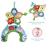 Vicloon Tummy Time Pillow Baby Toy Black White High Contrast Detachable Support view 3