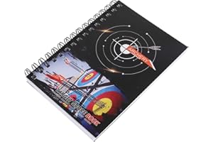 Housoutil Archery Score Book Spiral Notebook with Target Score Black Archery Planner for Practice