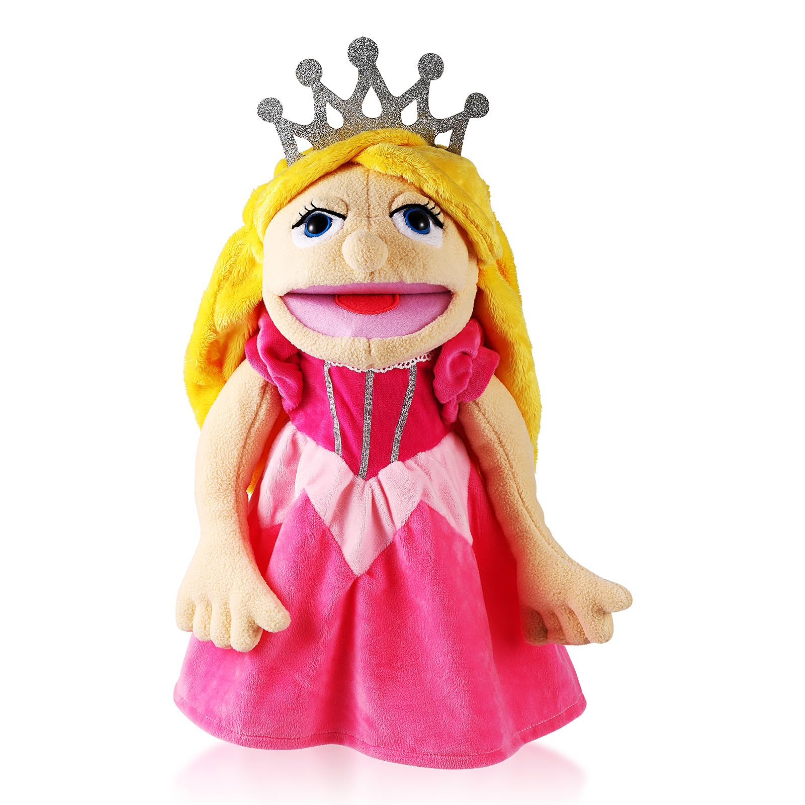 Photo 1 of Role Play Hand Puppets Hand Plush Chef Doctor Fireman Pirate Detective Athlete Nurse Worker Hand Puppet Toys Puppets for Kids Storytelling Imaginative Pretend Play Teaching Preschool(Princess)