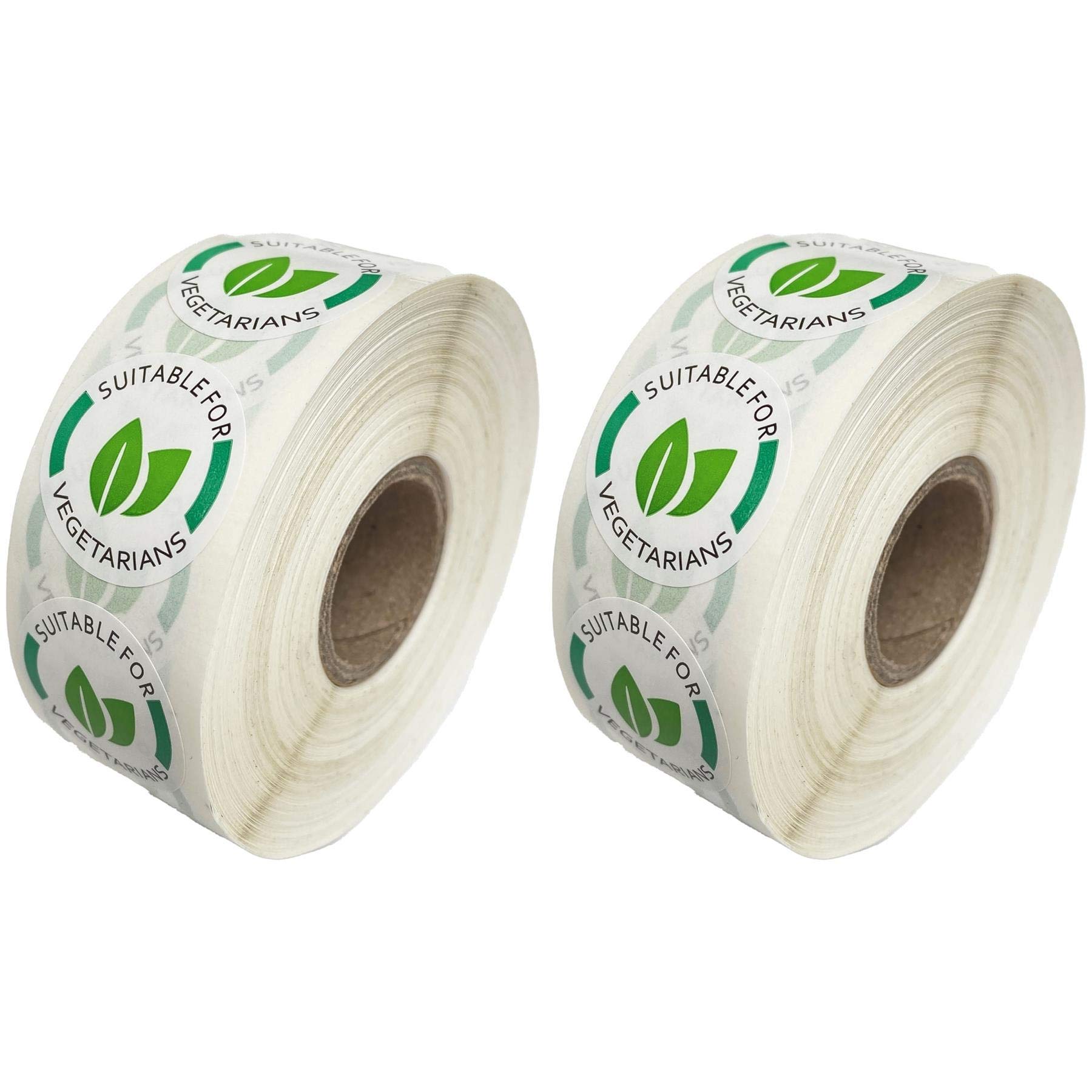 Mr-Label Catering Stickers - Suitable for Vegetarians Labels 25mm - 2 Rolls - 1000 Labels per Roll