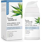 Hyaluronic Acid Eye Gel Facial Cream - Hydrating Dark Circle, Eye Bags Remover & Puffy Eyes Moisturizer - Crows Feet, Lines, 