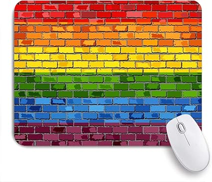Amazon Ninehasa 可愛いマウスパッド 緑のレンガの壁にブルーゲイプライドlgbt抽象的なユニオン汚れた紫のテクスチャ運動性転換者 Ninehasa マウスパッド 通販