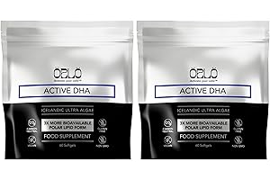 Orlo DHA – Vegan DHA Supplement (EPA & DHA) – Omega 3 Fish Oil & Krill Alternative – Plant-Based Omega-3 Algae Oil – Brain & Heart Support (120 Mini Burpless Softgels)