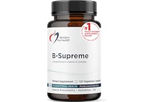 Designs for Health Methylated Vitamin B Complex - Vitamin B Supplements with B12 Vitamins, B1, B3, Niacin, B6, Folate & Biotin - Supports Metabolic and Heart Health, Mood & Energy* (120 Capsules)