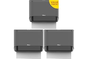 PLUSSEN C Fold Paper Towel Dispenser Wall Mount Washroom Equipment Case of 3 for Commercial Restroom Washroom