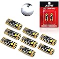 LASFIT 194 LED Bulb 6000K White, T10 168 2825 W5W LED Replacement Light Bulbs, For Dome Map Light, Door Light, Courtesy Light, License Plate Light, Trunk Light, Super Bright (Pack of 8)