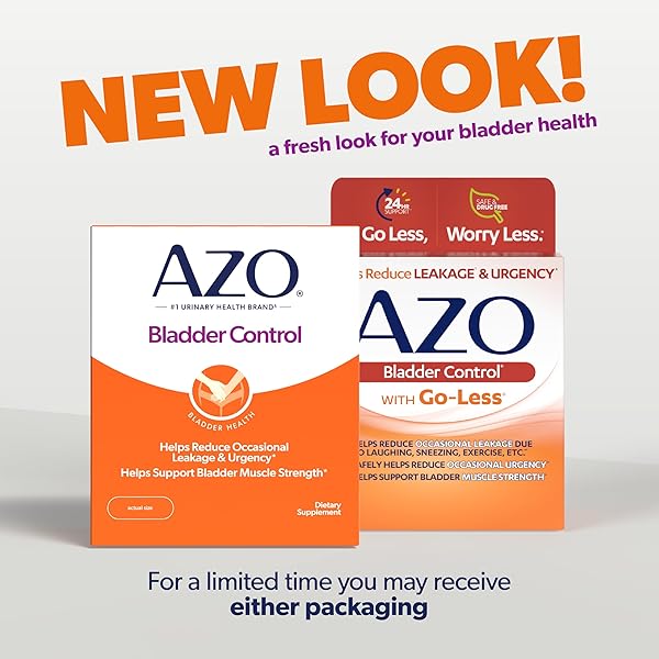 AZO BLADDER CONTROL WITH GO-LESS DAILY SUPPLEMENT | HELPS REDUCE OCCASIONAL URGENCY, LEAKAGE DUE TO LAUGHING, SNEEZING AND EXERCISE††† | 72 CAPSULES