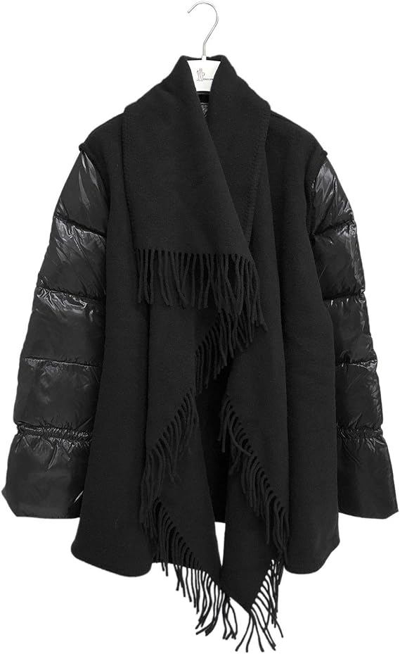 Amazon モンクレール Moncler レディース ウール ダウン コート E2 093 A0064 999 Mantella ケープ マント ブラック ハンガー付属無し 並行輸入品 S コート ジャケット 通販