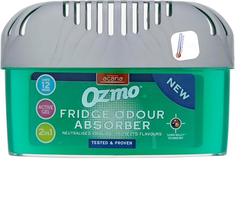 Ozmo 2 in Fridge Odour Absorber 200g - Lasts 12 Weeks - Safe Temperature