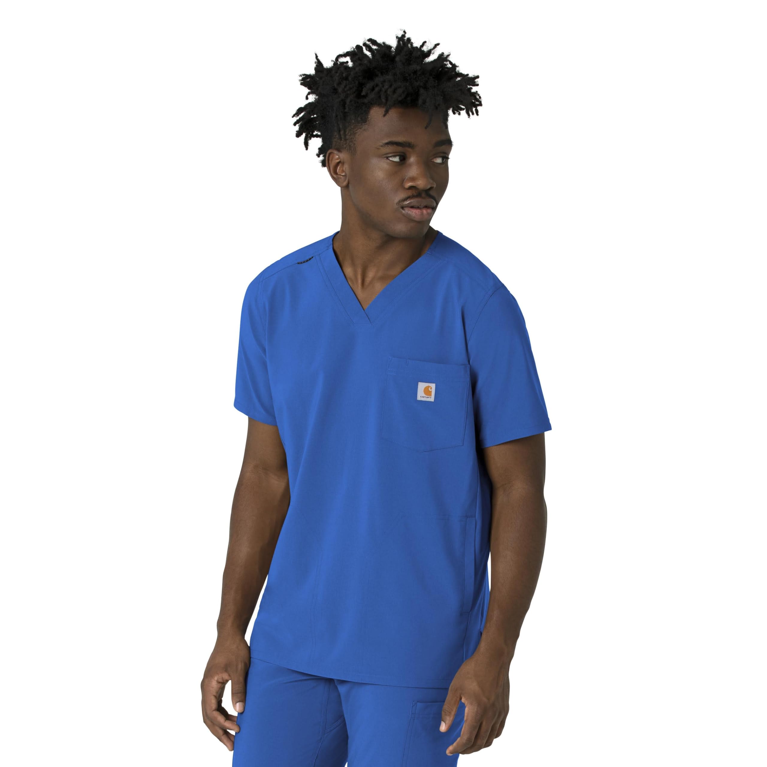 Carhartt Force Cross-Flex Men’s V-Neck Scrub Top, Royal, 2XL