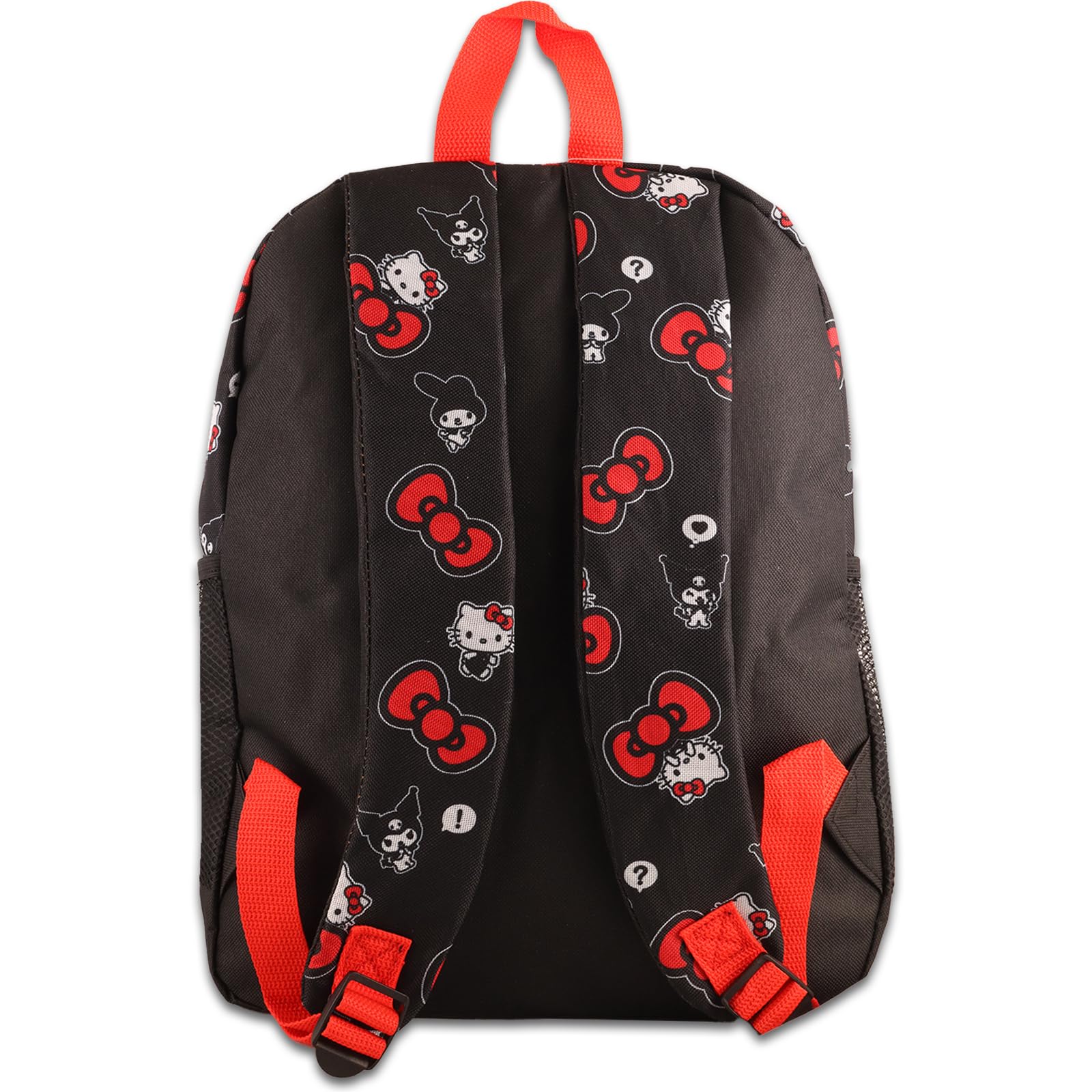 Hello Kitty Backpack for Girls - Bundle with 16” Hello Kitty School Backpack with Front Pocket Plus Water Bottle, Stickers, More | Hello Kitty Backpack for School