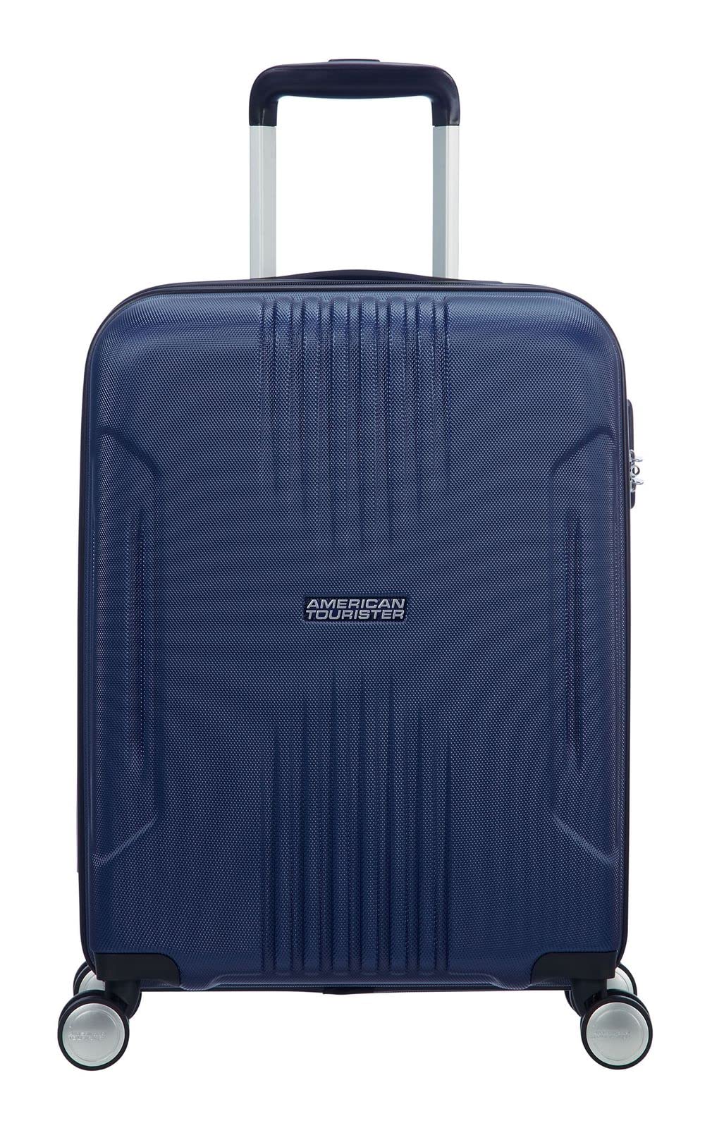 American Tourister Tracklite - Spinner Small Hand Luggage, 55 cm, 34 liters, Blue (Dark Navy)