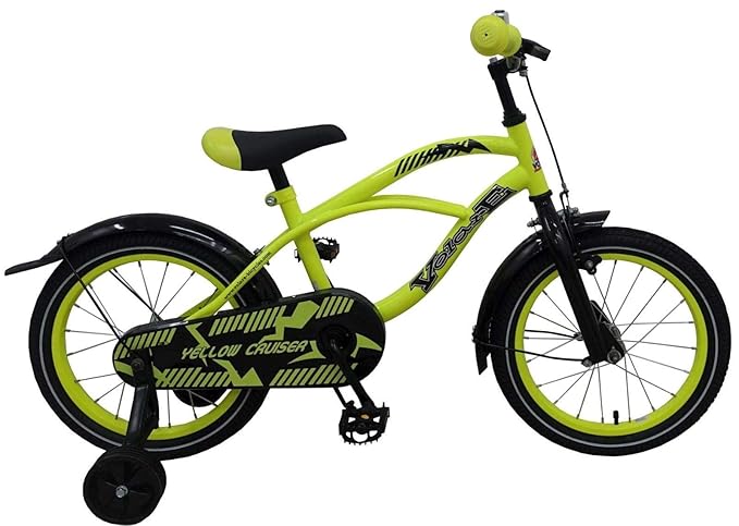 E & L 16 Zoll Fahrrad Gelb Kinderfahrrad Rücktrittbremse Stützräder