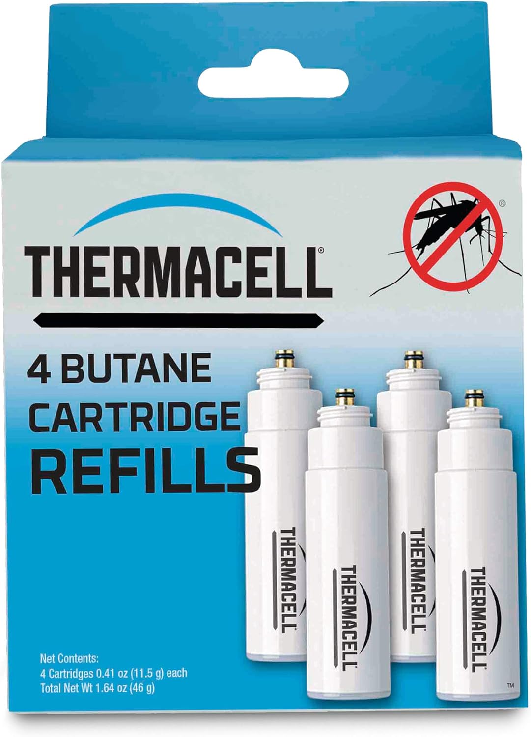 Thermacell Mosquito Repellent Fuel-Only Refills, 4-Pack; Cartridges Last 12 Hours Each; Use with Thermacell Fuel-Powered Mosquito Repellent Repellers, Lanterns and Torches; Repellent Mats Not Included: Sports & Outdoors