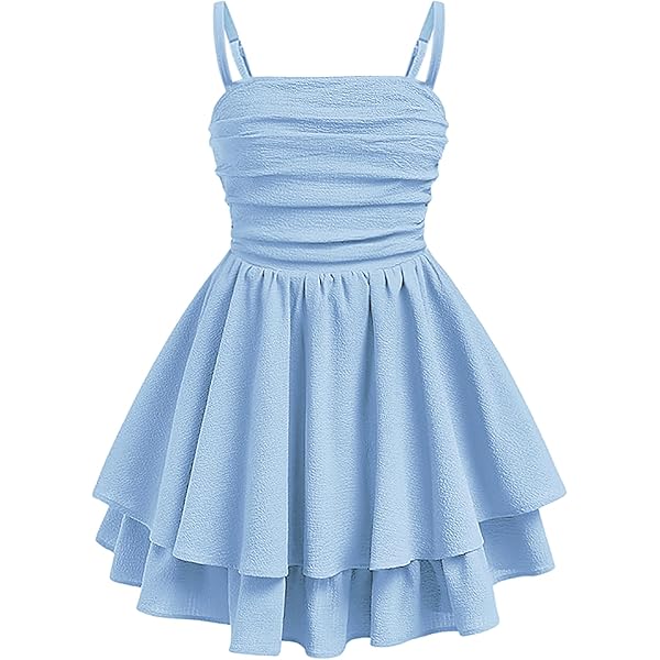 Amazon.com: SHENHE Girl's Smocked Ruched A Line Swing Dress