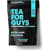 Tea For Guys: Fasting Tea – Strong Herbal Blend for Focus, Grit, and Control | – 20 Biodegradable Tea Bags