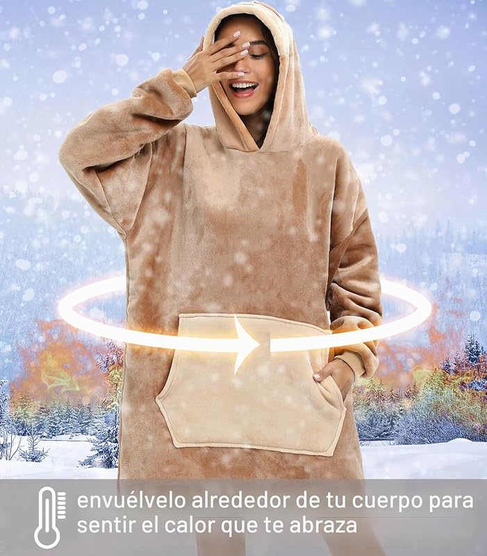 Panda Hoodie de Flanela Oversized Manta-Sweatshirt, Unissex, Preguiçoso., M