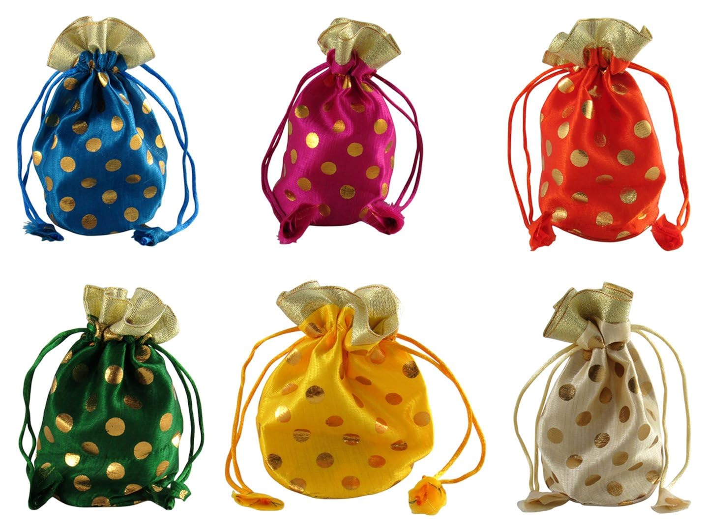 goldgiftides silk tikki women's potli bags, pouches, potli bags for gifting, shagun potlies, traditional party favor bags, wedding return gifts, wedding party