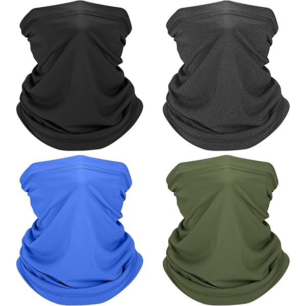 Paquete De 6 Polainas Para El Cuello, Pasamontañas Transpirables Y Refrescantes, Protección UV, Bandana De Senderismo Para Hombres Y Mujeres (paquete De 6 Unidades, Pequeño, Camuflaje Negro