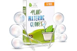 Little Green Leaf LGL Plant Watering Globes - Automatic Self Watering Globes. Decorative Self Watering Planter Inserts. Self Watering Spikes to Support Plant Health. 6 Pack x 200ml