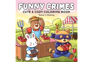 Funny Crimes: Cozy and Comfy Coloring Book Featuring Parody Scenes for Relaxation, Suitable for Adults and Teens