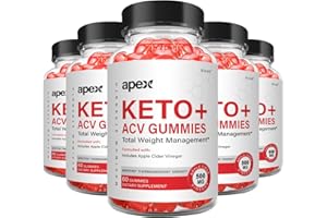 kivus (5 Pack) Apex Keto - Apex Keto+ACV - Apex Keto+ACV Gummies (300 Count)