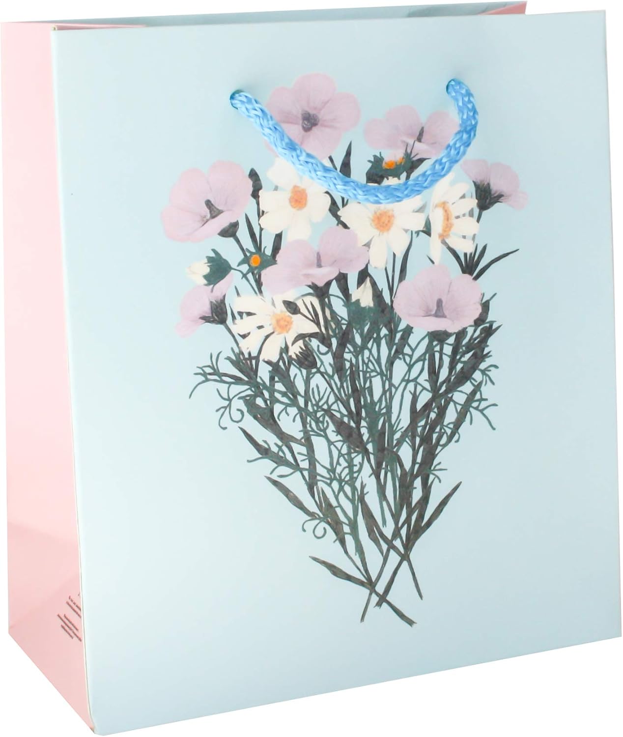 Emartbuy Set of 4 Luxury Gift Bag Strong Laminated Paper Mixed Colours 18 x 16 x 8 cm, Floral Bouquet, Set of 4 - Image 4