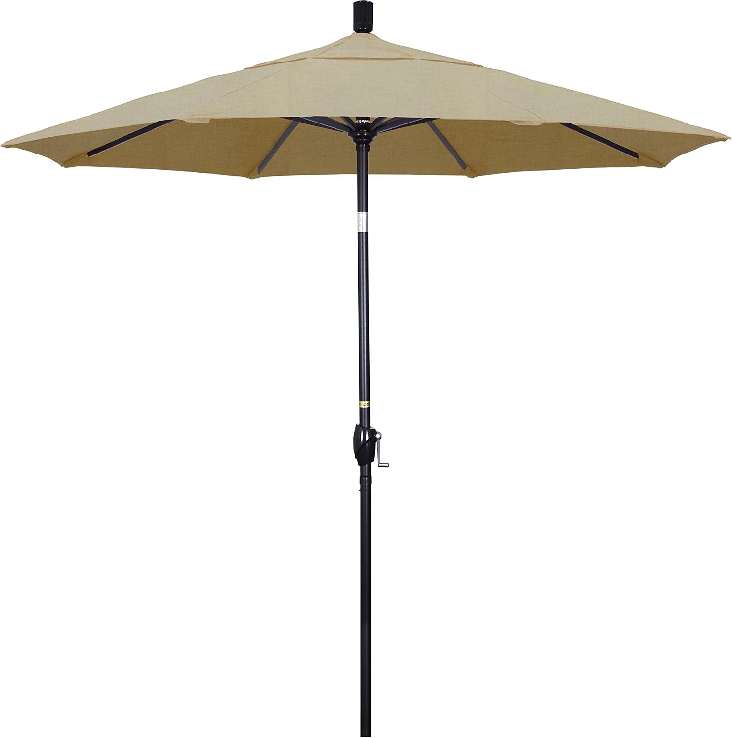 Amazon Com California Umbrella Gspt758302 5476 7 5 Round Aluminum Market Crank Lift Push Button Tilt Black Pole Sunbrella Heather Beige Patio Umbrella Acrylic Patio Umbrellas Garden Outdoor