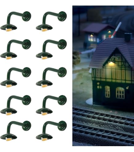Lot De 12 Lampadaires LED 3V Blanc Chaud + Résistances – Éclairage Modélisme Ferroviaire HO 1:75