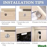 Litensh Cam Lock 22mm 4 Pack Cabinet Lock with 2 Keys Zinc Alloy 40x40mm view 7