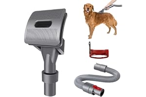TPDL Groom Tool Attachments Brush&Extension Vacuum Hose Compatible with Dyson V8 V7 V10 V11 V12 V15 Vacuum Cleaner with Quick Release Converter Adapter Dog Pet Groom Tool(Brush&Extension Hose&Trigger Lock)