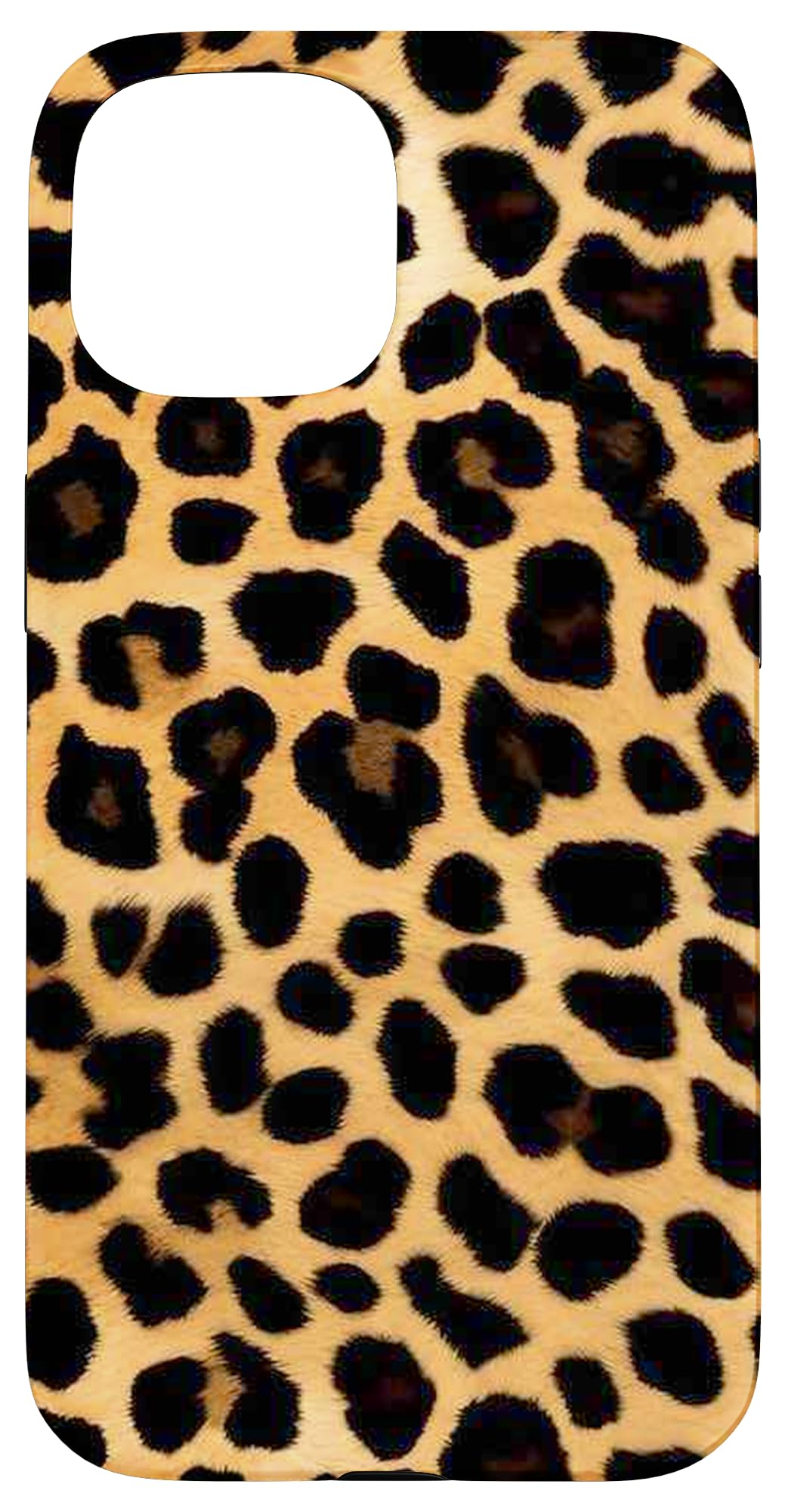 Leopard Print Pattern: Dynamic Design in Black and Brown Case for iPhone 15