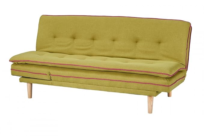 CAGUSTO Schlafsofa Borris grün, Klappsofa mit Schlaffunktion im skandinavischen Design, modernes Bettsofa, verstellbare Schla