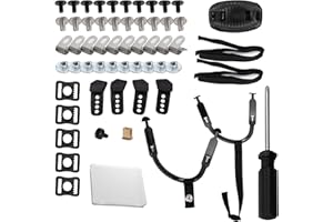 53 PCS Repair Kit for Football and Ice Hockey Helmets - Complete Set With Chin Strap, Screws, Nuts, R Shape Visor Clips - All