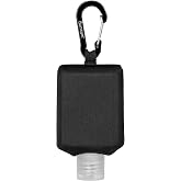 Jollsung Hand Sanitizer Bottle Case Holder, Travel Size Empty Bottle Refillable Containers for Soap, Lotion, and Liquids - 60ML/2 oz Flip Cap Reusable Bottles with Carabiner Carriers