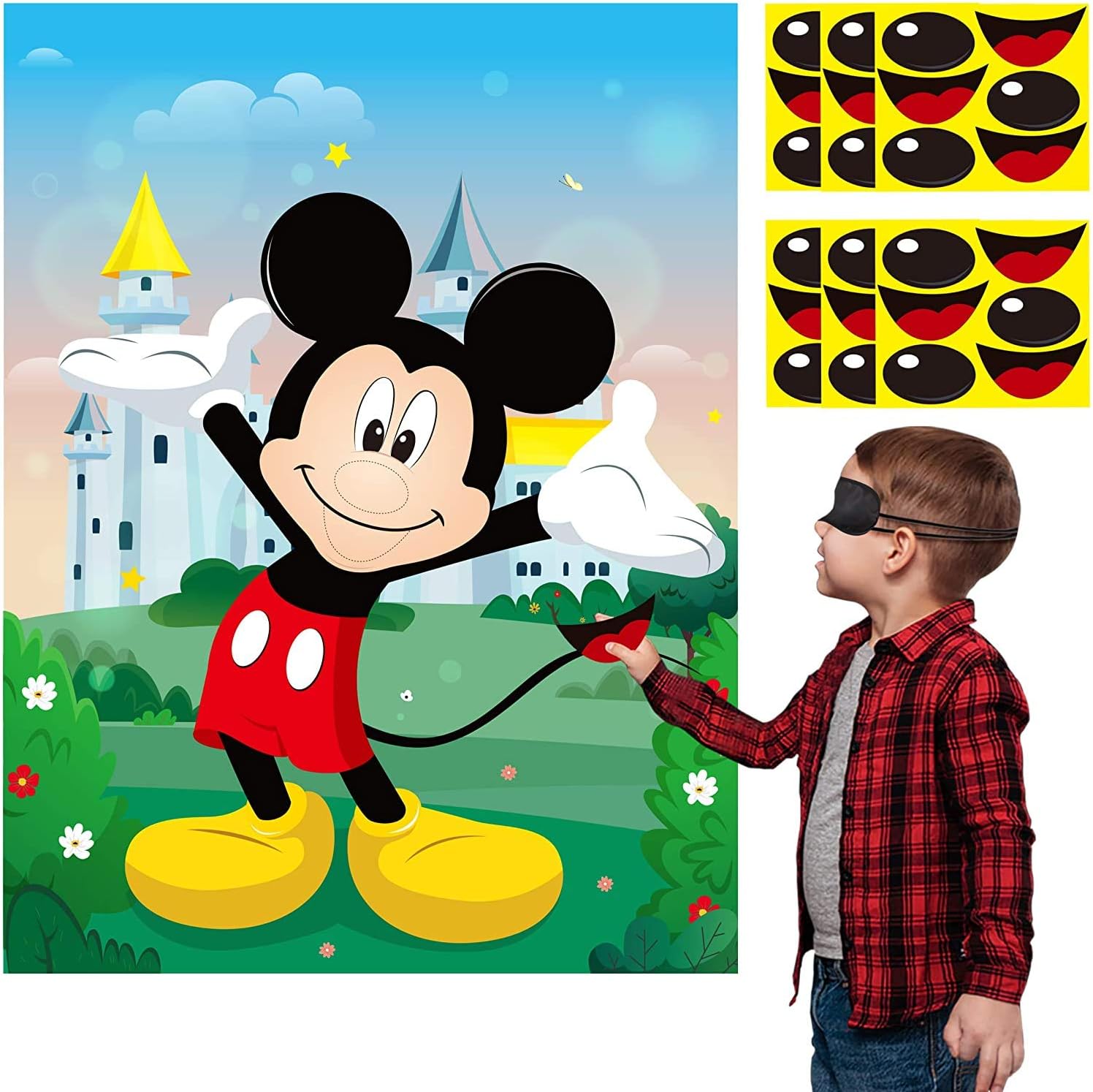 BeYumi Pin The Nose and Mouth on Mickey Mouse Party Games for Kids ...