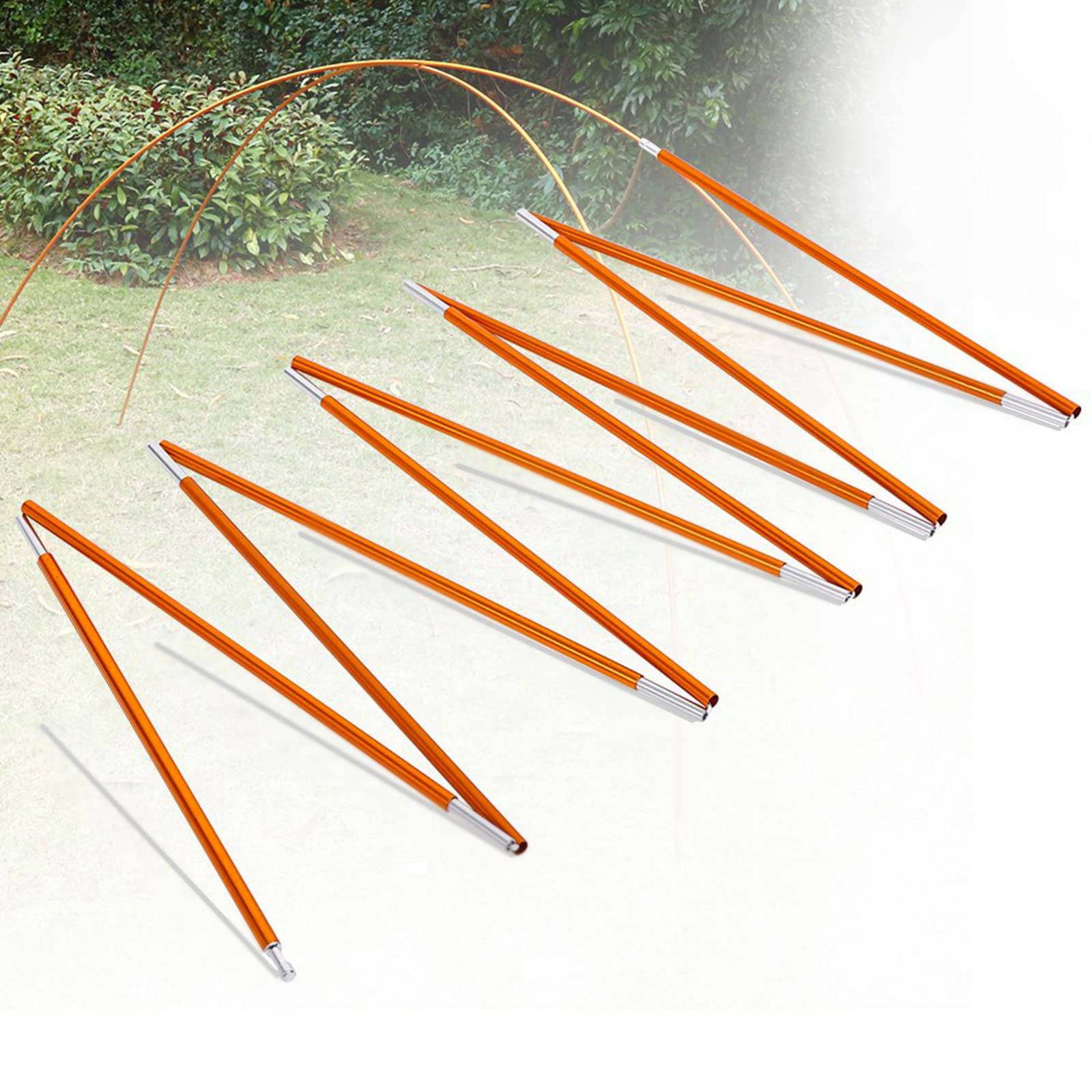 Zerone 2 x Outdoor Tent Pole, Lightweight Aluminium Alloy 8.5 mm Rods Outdoor Camping Tent Tarpaulin Replacement Kit