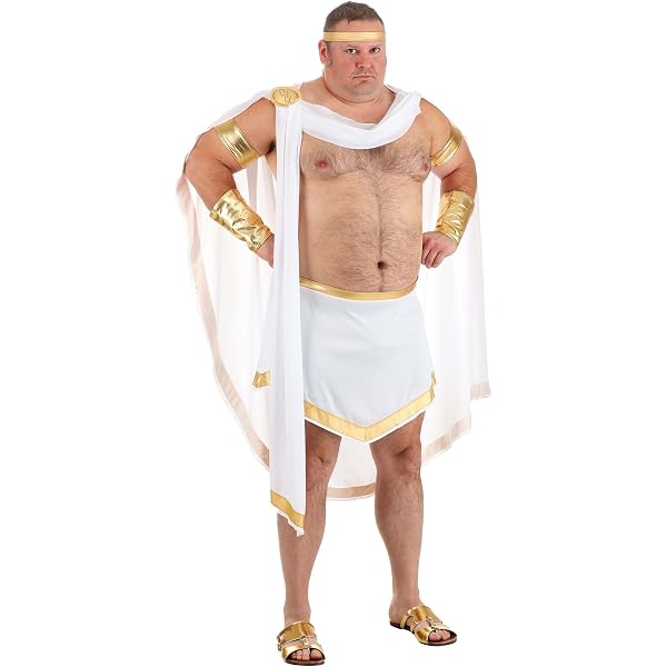 California Costumes Déguisement Toge Grecque Luxe Homme - Blanc - M