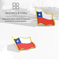 Chile Flag Lapel Pin - Enamel Metal National Badge