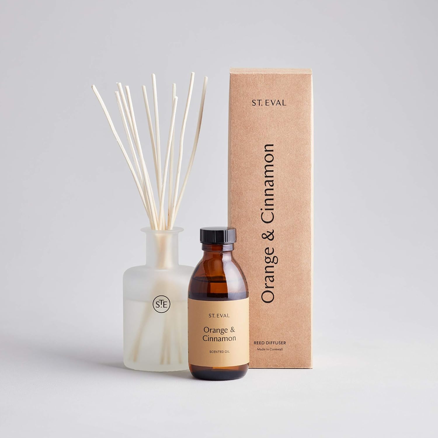 St Eval Reed Diffuser Gift Set - Diffuser, Refill and Reeds, Orange, 150ml