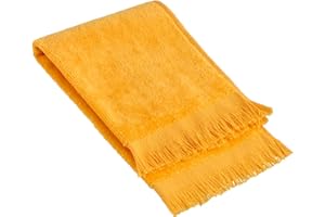 The Holy South 6 Pack - Hemmed Fringed Reversible Fingertip Terry Towel (Size 11" W x 18" L), Cotton (Gold) Promotional Priced