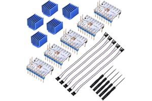 Aitrip 5pcs TMC2209 V3.0 Stepper Motor Driver for 3D Printer SKR V1.3 SKR with heatsink 256 Microsteps Current 2.8A Peak for Reprap Ramps1.4 MKS Gen Mainboard Parts (5pcs)