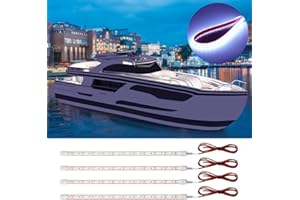 DUOFU365 12V Led Strip Light,Car Interior Light Strip IP68 Waterproof Cuttable for Automotive Motorcycle Marine Boat Golf Cart Cargo Home Decoration Led Strip White,12inch (Pack of 4)