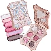 Flower Knows Bunny Garden 6-Color Makeup Palette,Berry Pink Face Makeup with 2 Matte + 2 Shimmer + 2 Satin Shades,Blendable & Smooth,Cute Make Up Gift,0.23 oz(03 Ruby Berry)